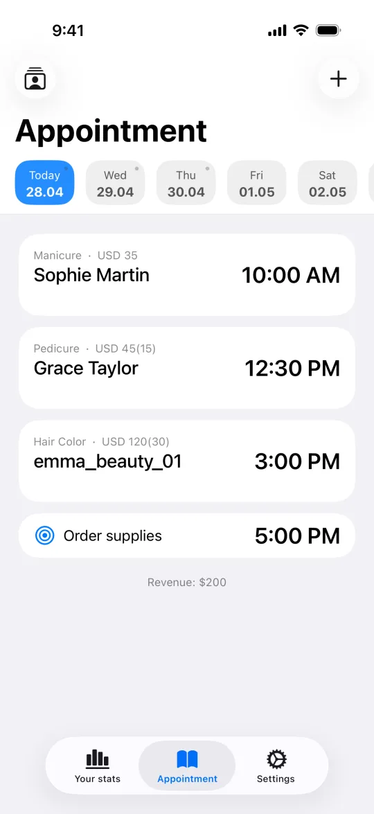 My Clients — main client list view
